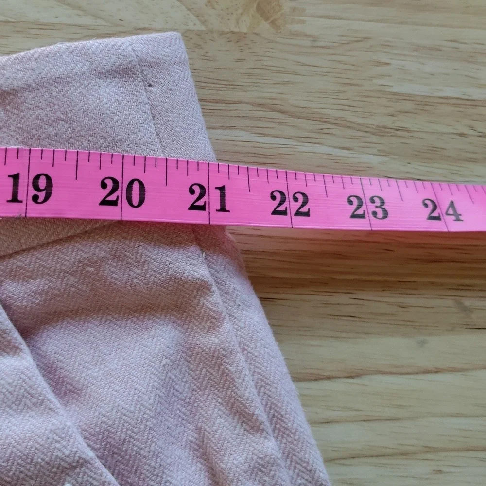 Banana Republic Pink Linen Blend Pleated Tapered Pants Size 20
